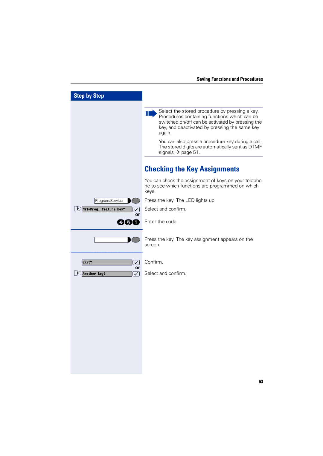 Siemens 1200 manual Checking the Key Assignments 