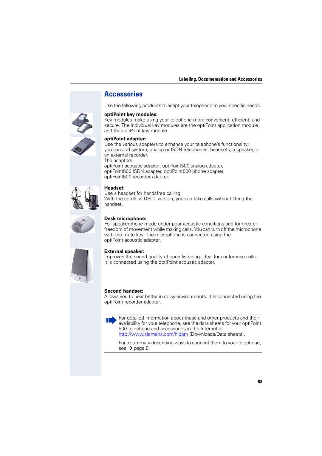 Siemens 1200 manual Accessories 