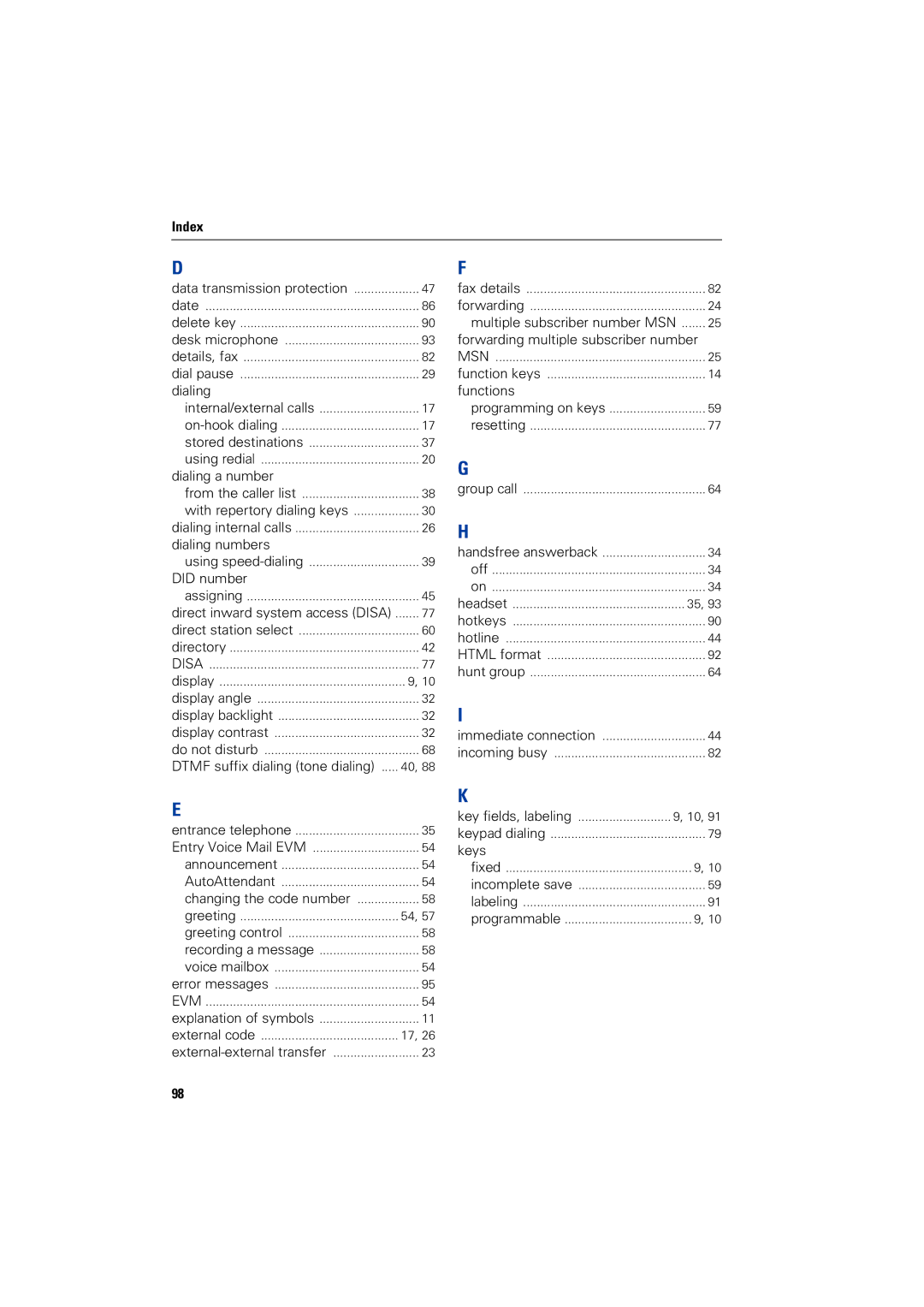 Siemens 1200 manual Dialing 