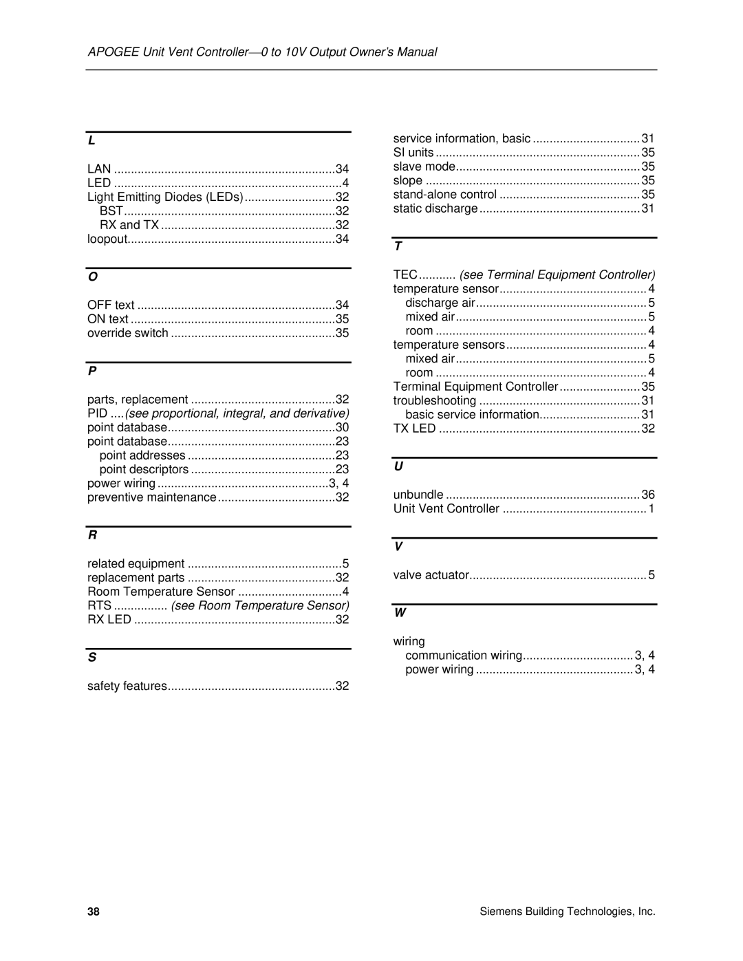 Siemens 125-1957 owner manual Rts, Tx Led 