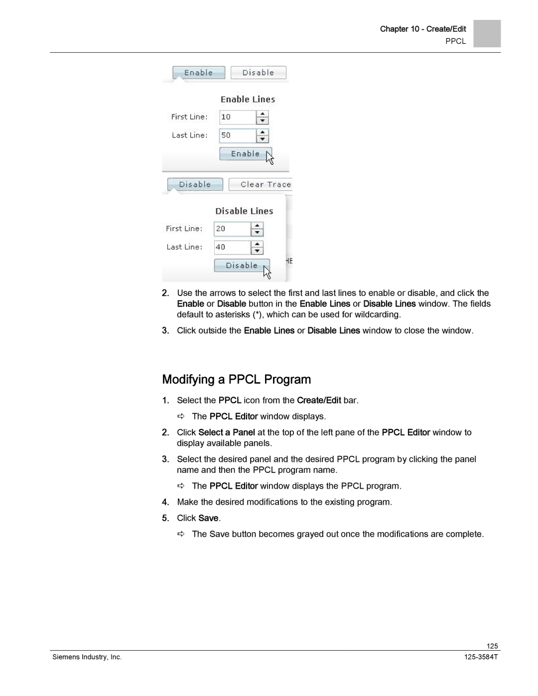 Siemens 125-3584T manual Modifying a Ppcl Program 