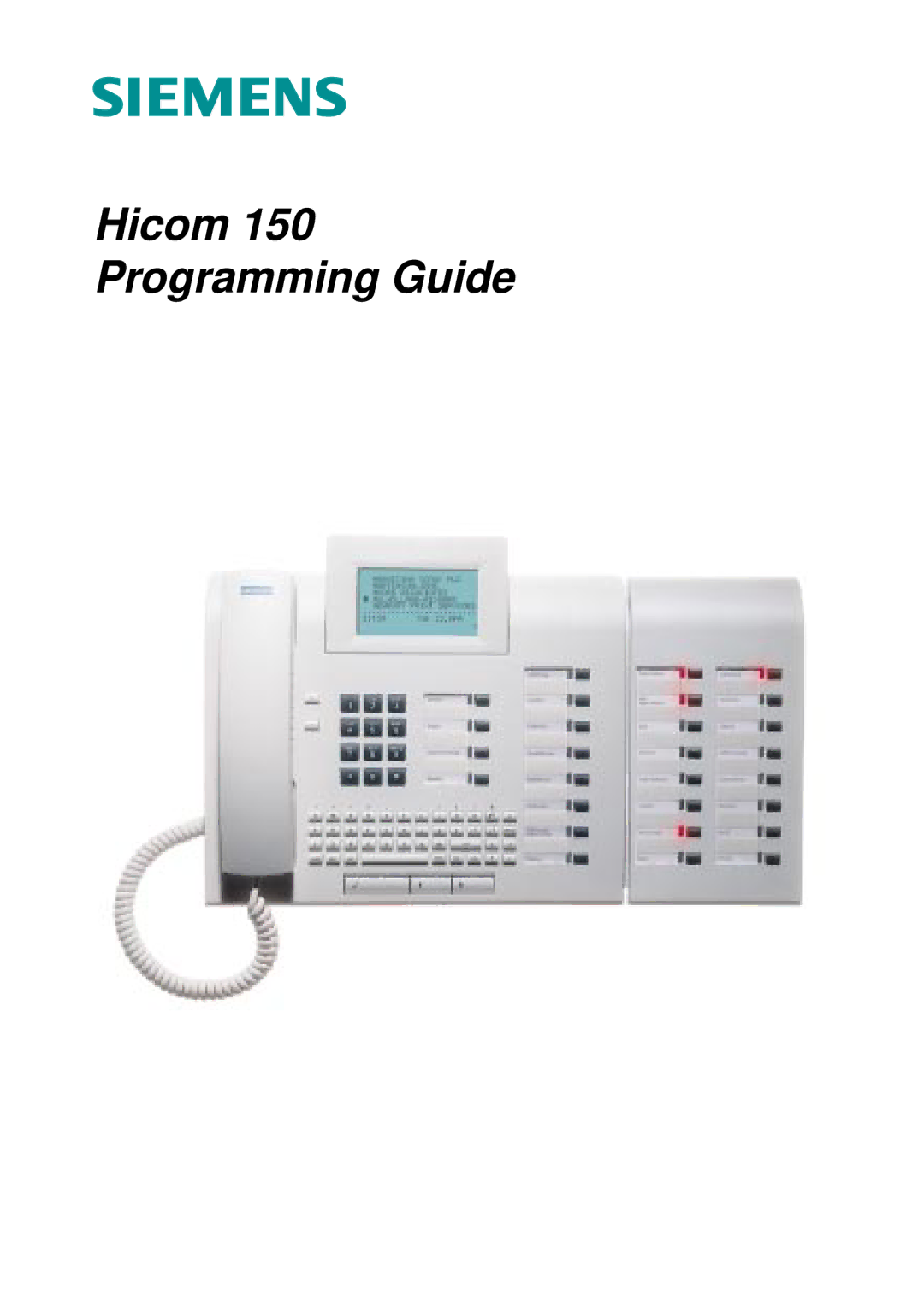 Siemens manual Hicom 150 Programming Guide 