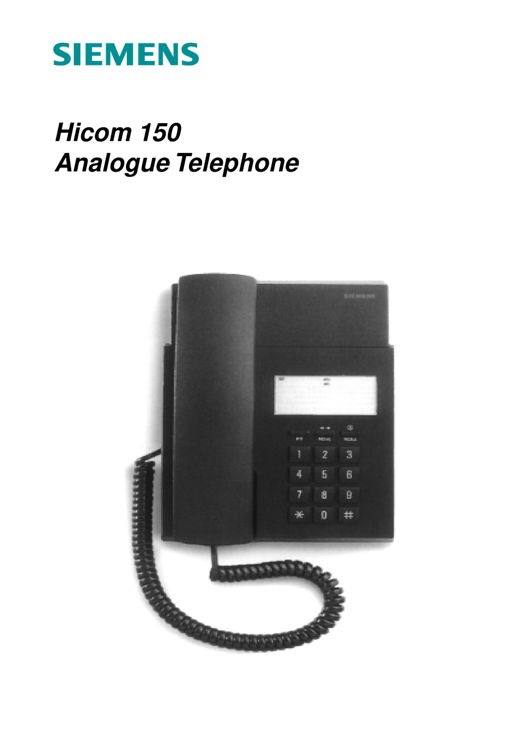 Siemens manual Hicom 150 Analogue Telephone 