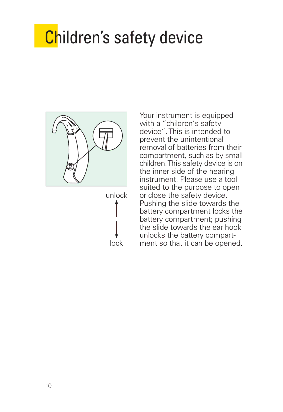 Siemens 2 D SP, 2 P manual Children’s safety device 