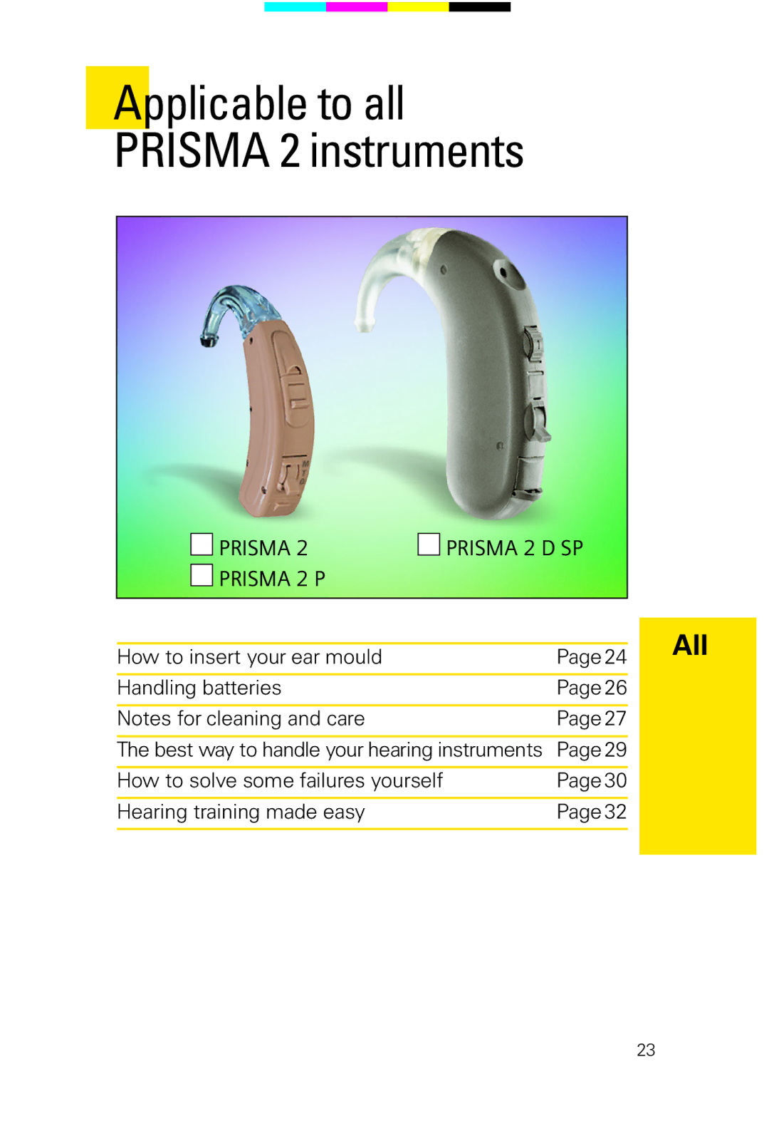 Siemens 2 P, 2 D SP manual Applicable to all Prisma 2 instruments 