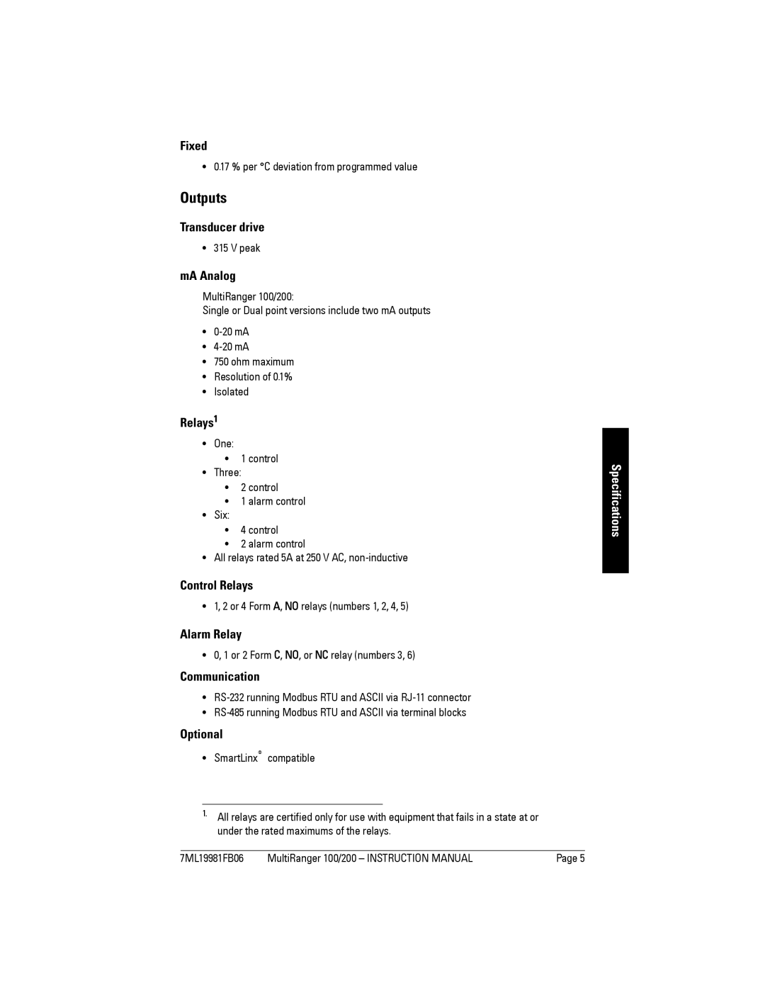 Siemens 200 instruction manual Outputs 