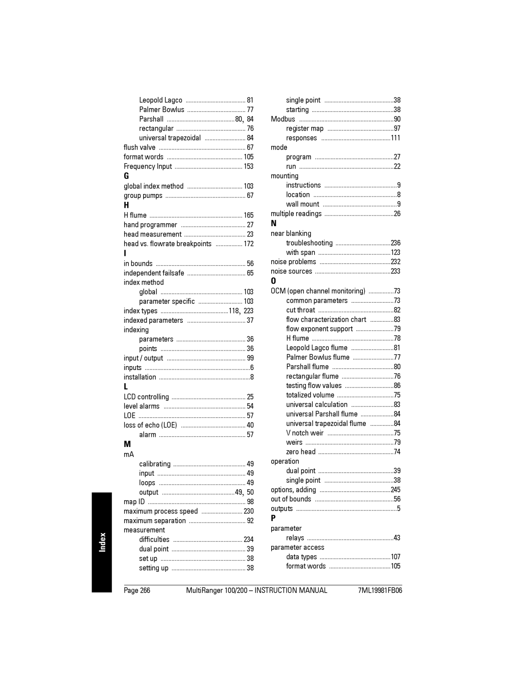 Siemens 200 105, 153, 103, 165, 172, Index method, Indexing, 230, Measurement, Mounting, Near blanking, Parameter 