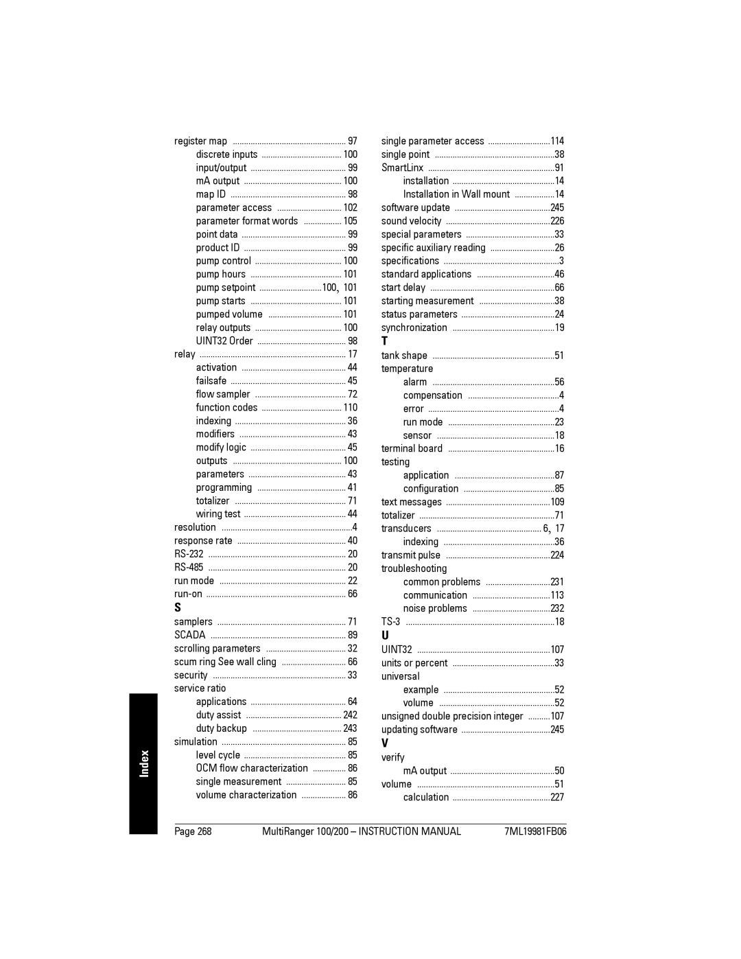 Siemens 200 instruction manual 110, Service ratio, 242, 114, Testing, 109, 231, 113, 232, Universal, Verify, 227 