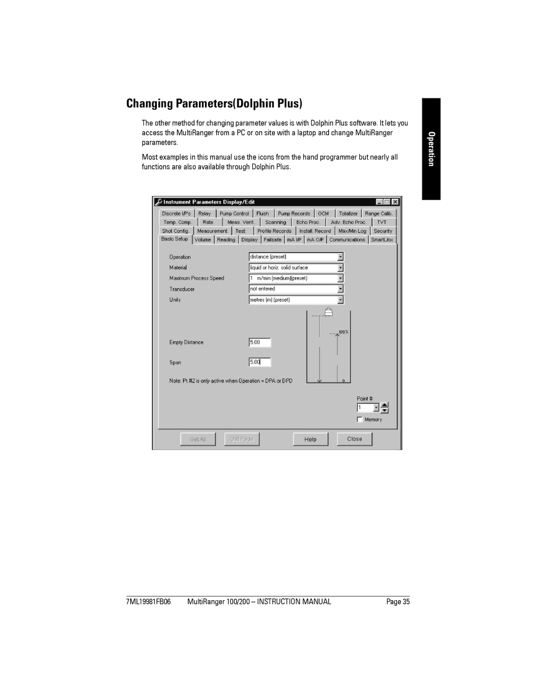 Siemens 200 instruction manual Changing ParametersDolphin Plus 