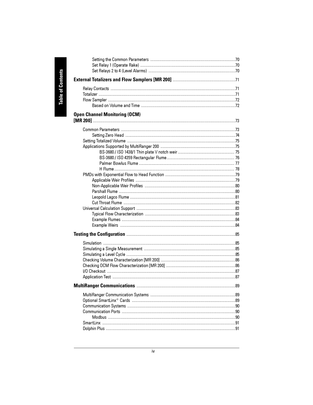 Siemens 200 instruction manual Open Channel Monitoring OCM 