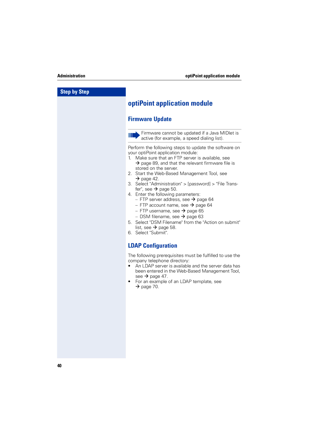 Siemens 2000 manual OptiPoint application module 
