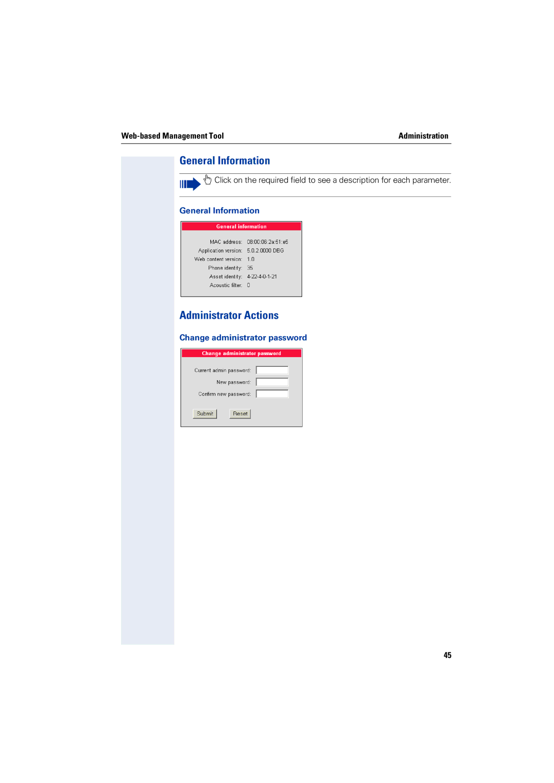 Siemens 2000 manual General Information, Administrator Actions, Change administrator password 