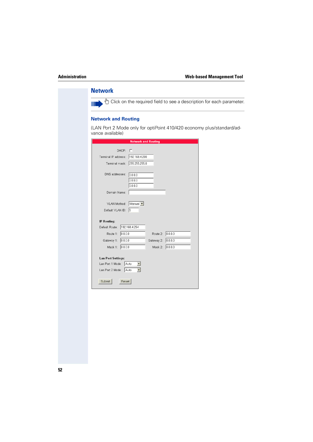 Siemens 2000 manual Network and Routing 