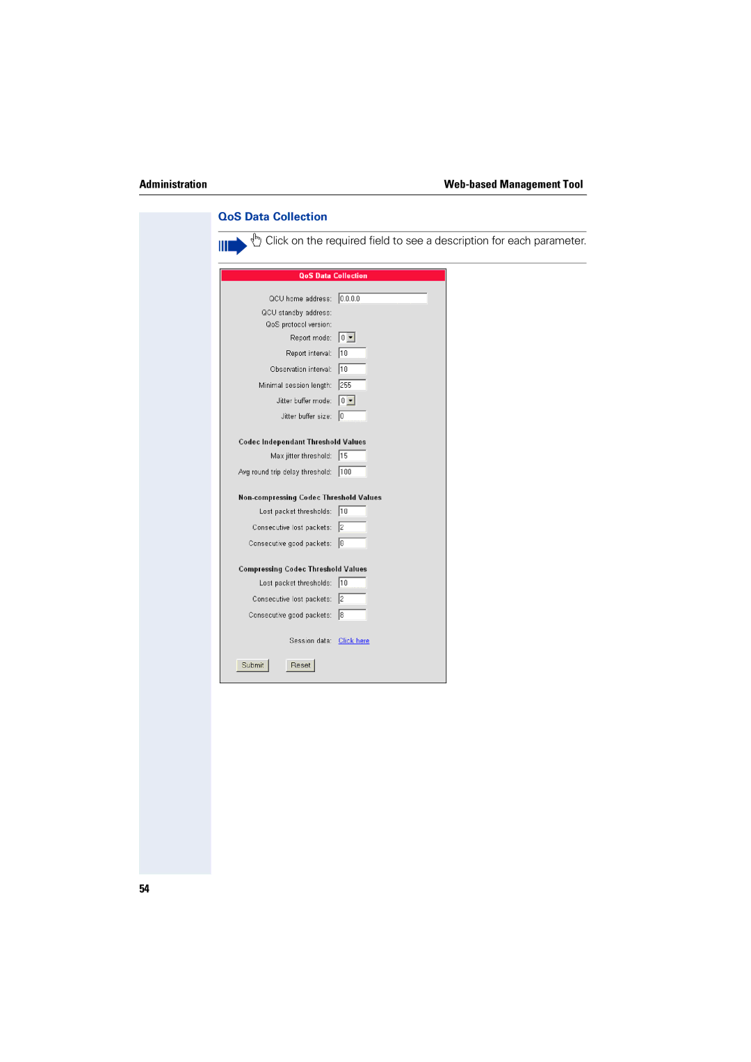 Siemens 2000 manual QoS Data Collection 