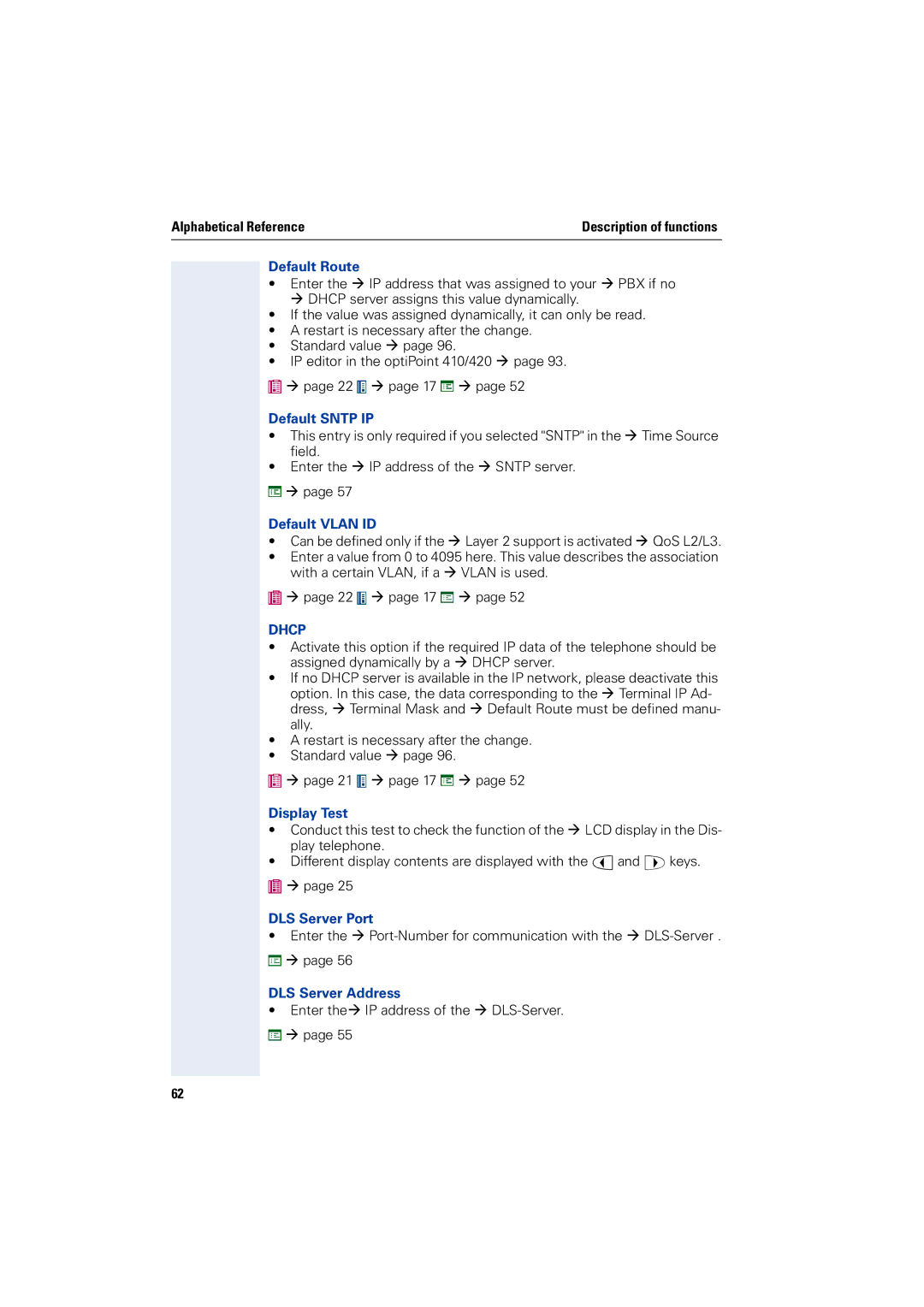 Siemens 2000 manual Default Sntp IP, Default Vlan ID, Dhcp, DLS Server Port, DLS Server Address 