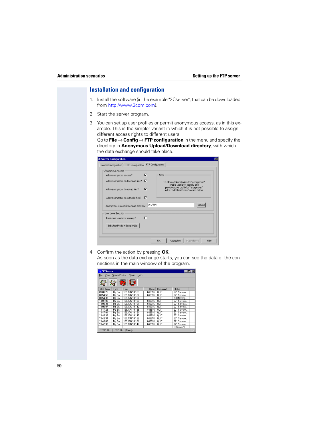 Siemens 2000 manual Installation and configuration, Administration scenarios 