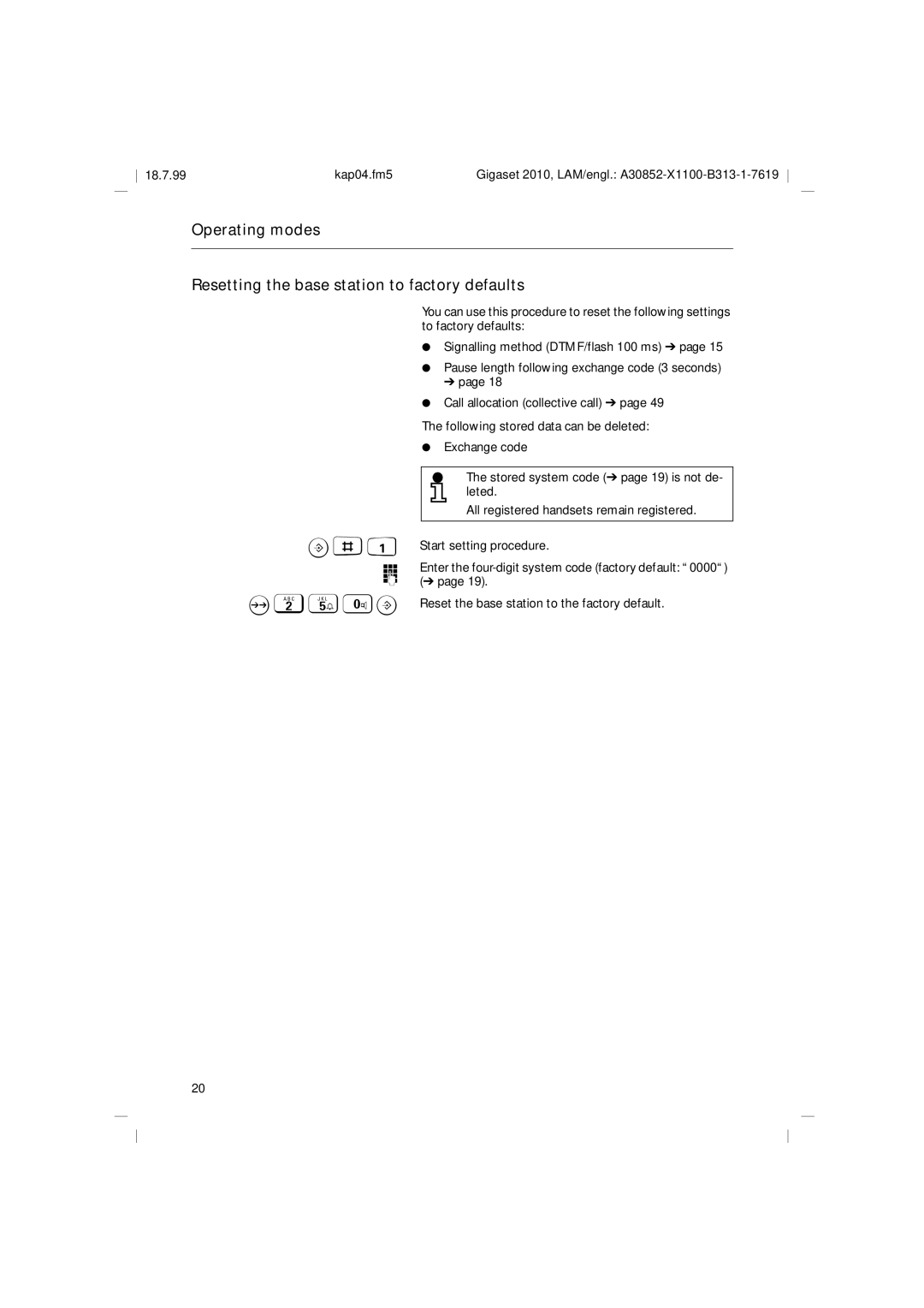 Siemens 2010 Tango operating instructions 18.7.99 Kap04.fm5 