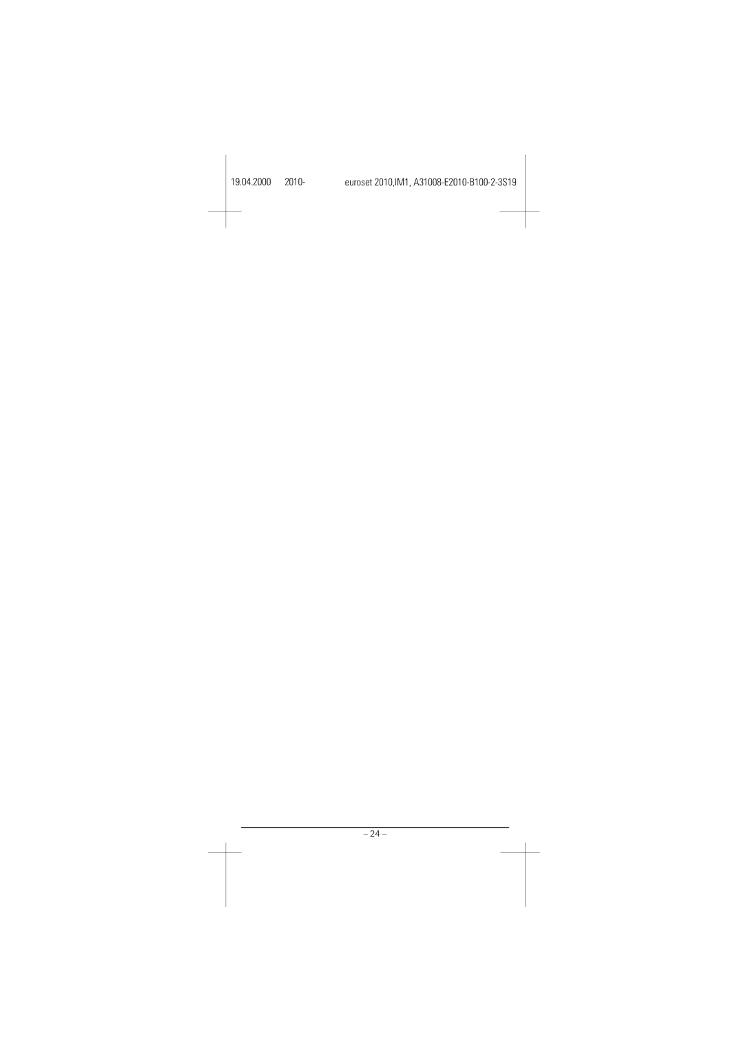 Siemens 2010 manual 19.04.2000 