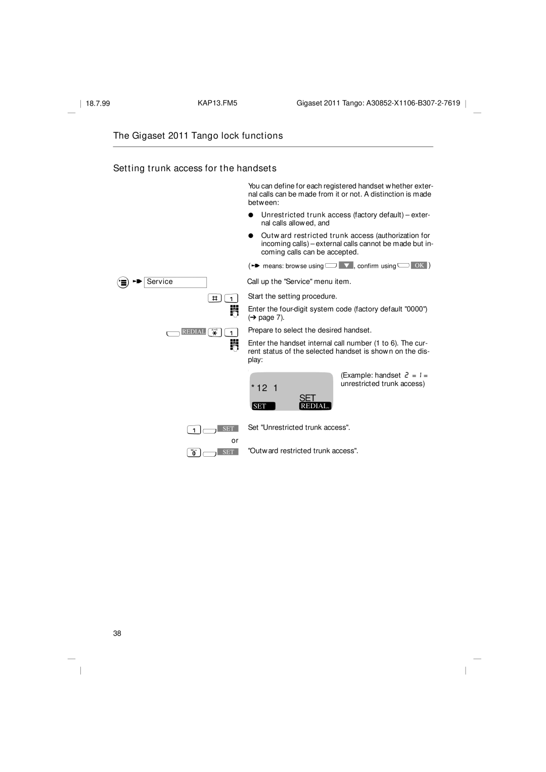 Siemens 2011 Tango operating instructions Tmeans browse using x Z, confirm using u OK 