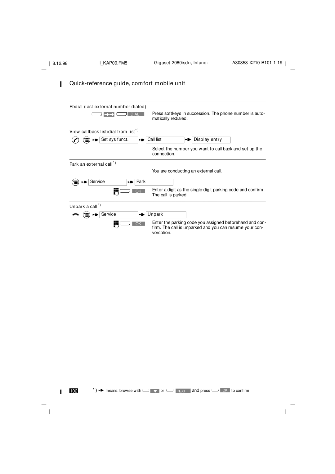 Siemens 2060isdn manual Xz x Dial 