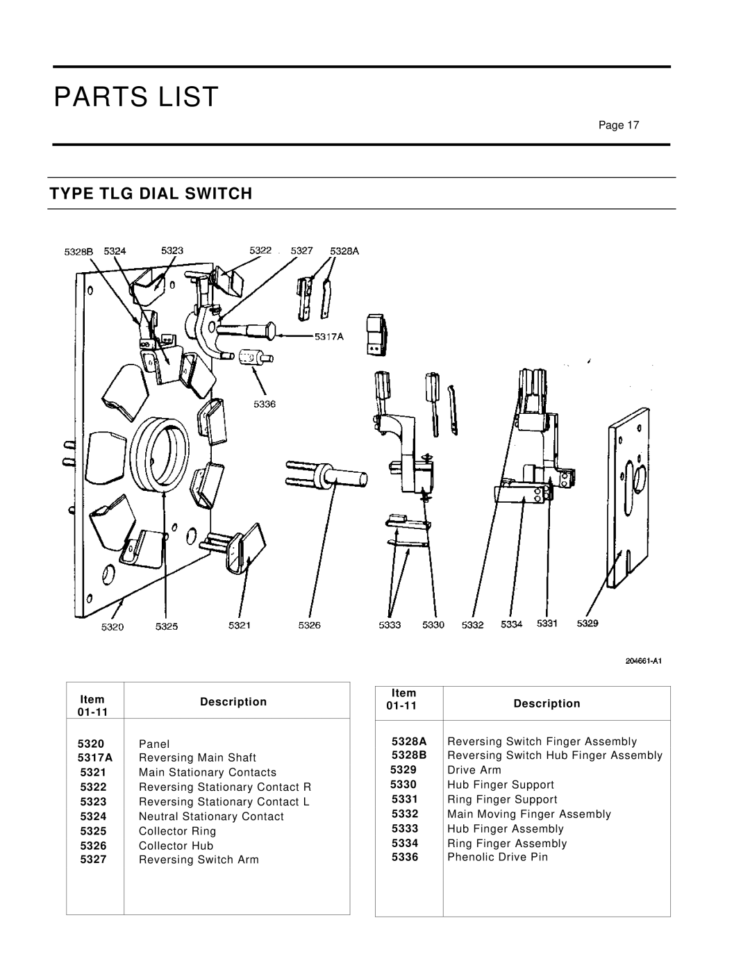 Siemens 21-115532-001 manual Type TLG Dial Switch 