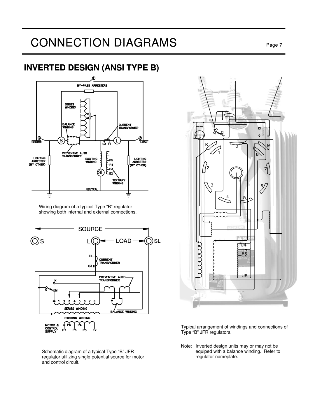 Siemens 21-115532-001 manual Inverted Design Ansi Type B, Connection Diagrams, Source, Load 