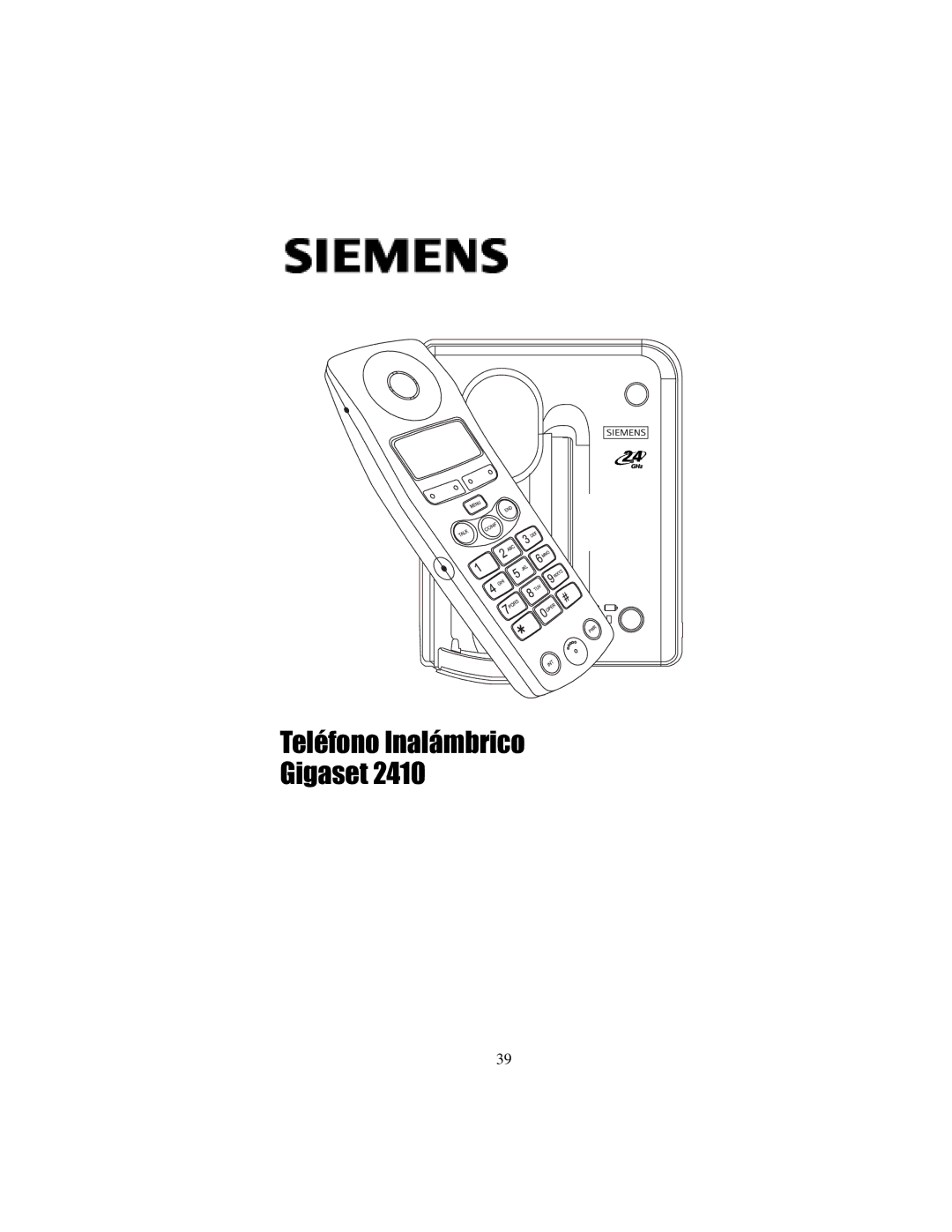 Siemens 2410 manual 7HOpIRQR,QDOiPEULFR *LJDVHW 