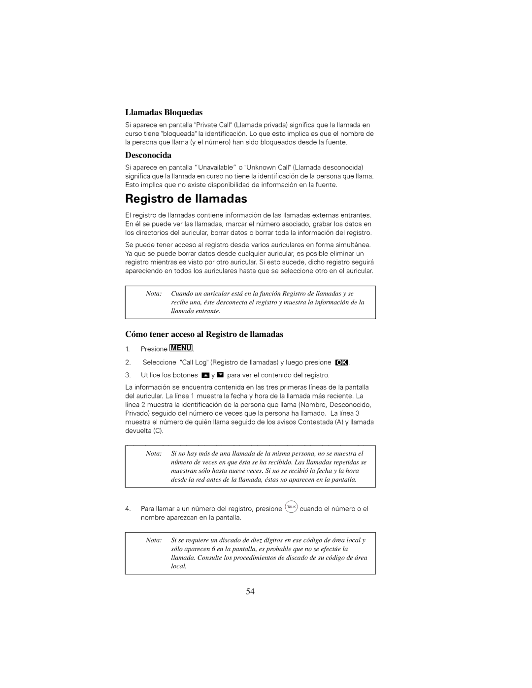 Siemens 2410 manual Menu 