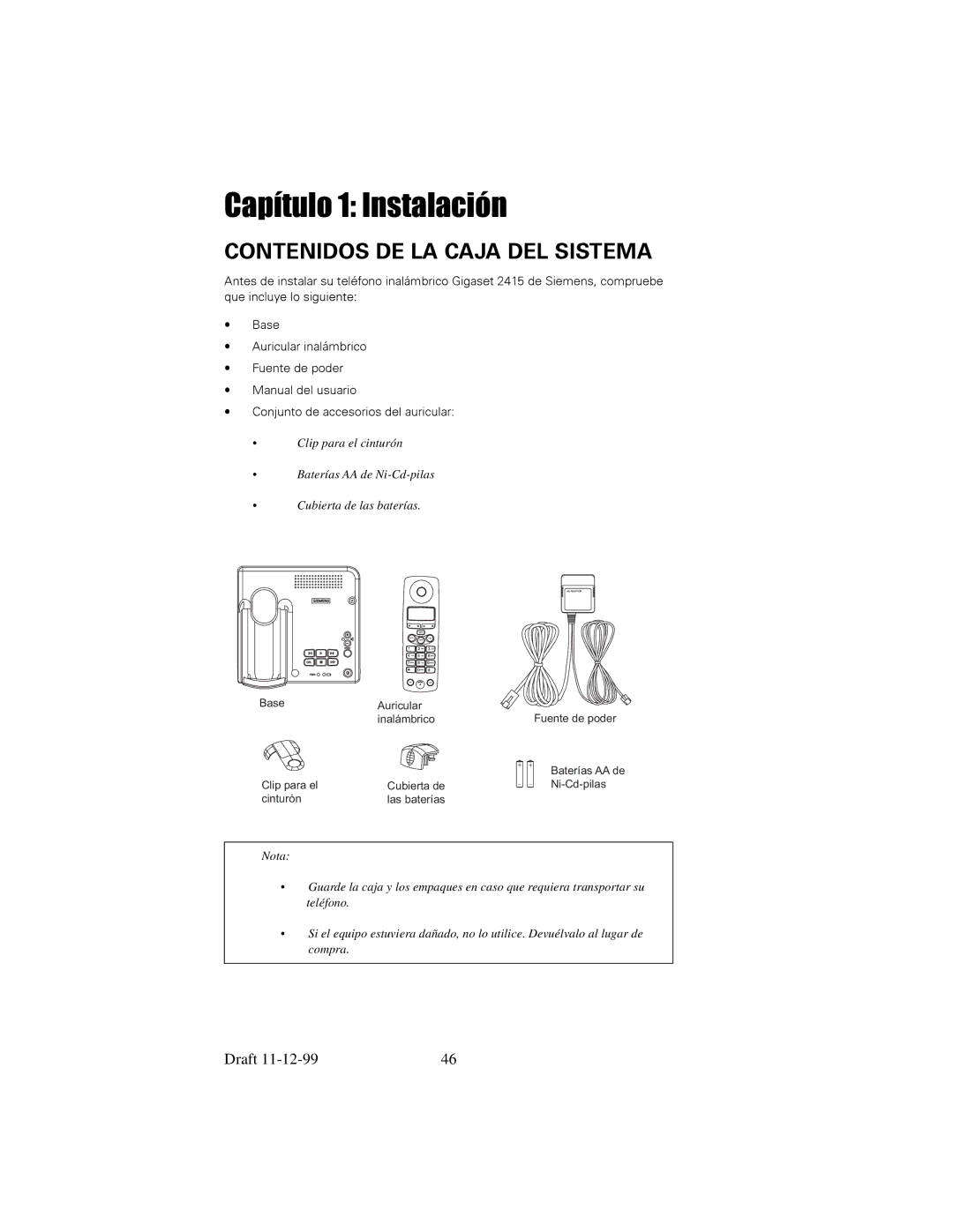 Siemens 2415 manual DStWXOR ,QVWDODFLyQ 