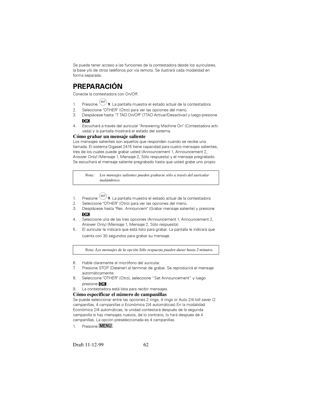 Siemens 2415 manual Draft 