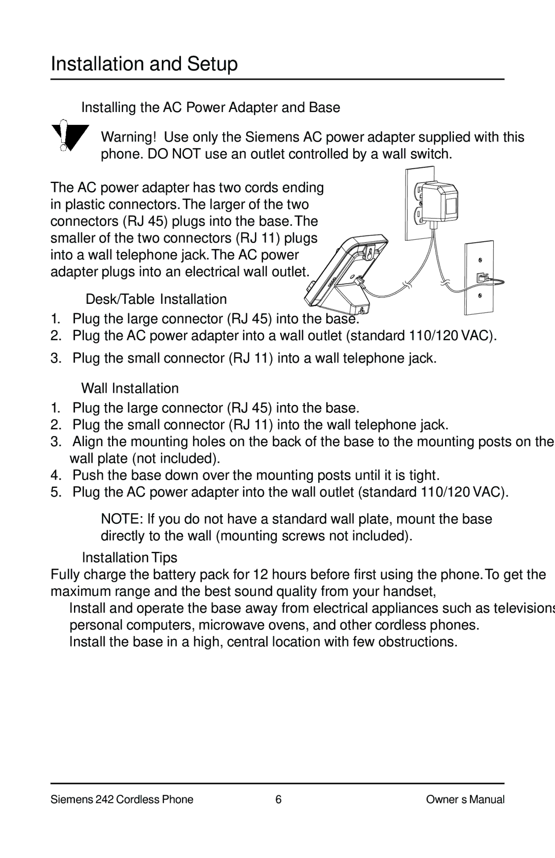 Siemens 242 owner manual 