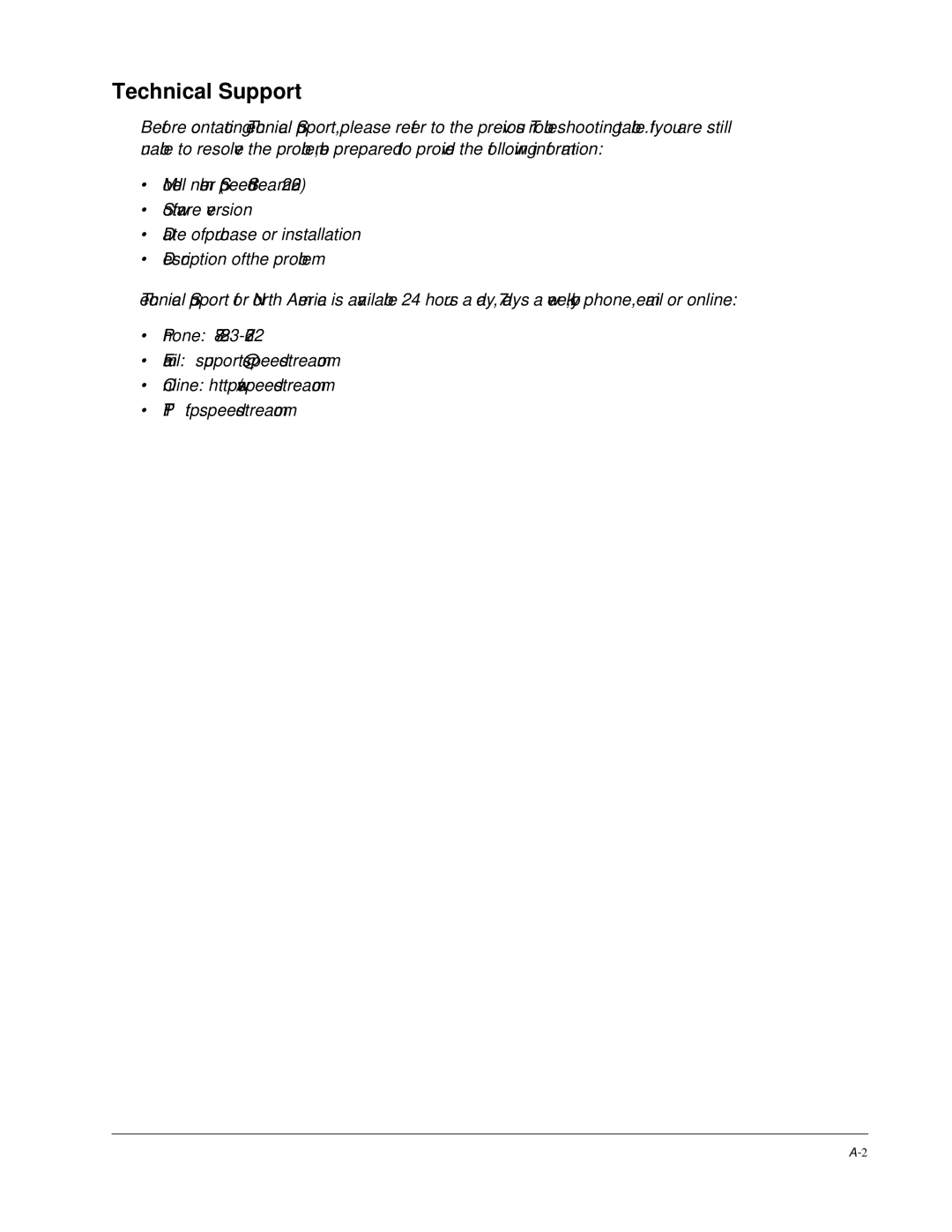 Siemens 2602 manual Technical Support 