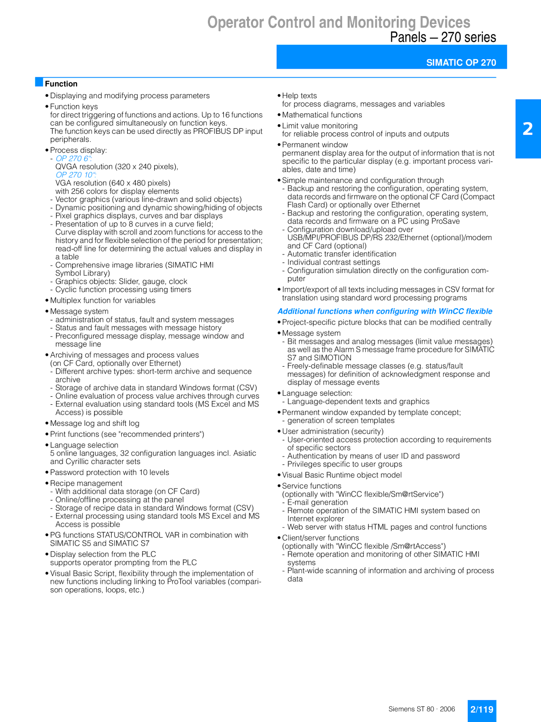 Siemens 270 manual 119 