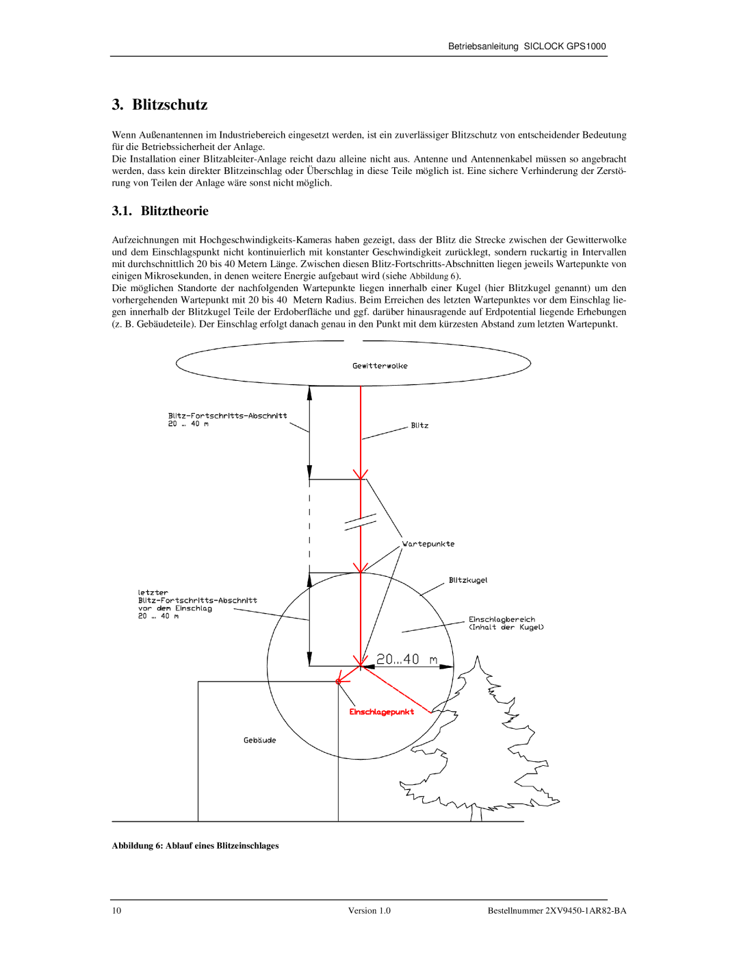 Siemens 2XV9450-1AR82 user manual Blitzschutz, Blitztheorie 