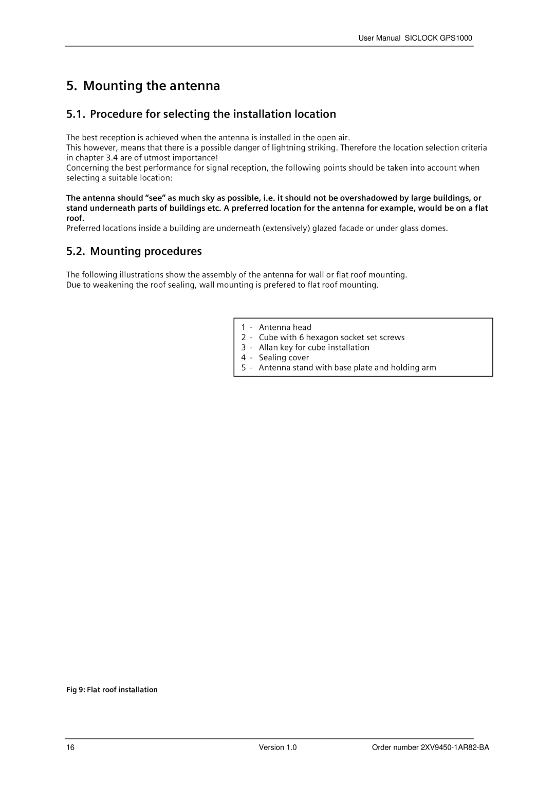 Siemens 2XV9450-1AR82 Mounting the antenna, Procedure for selecting the installation location, Mounting procedures 