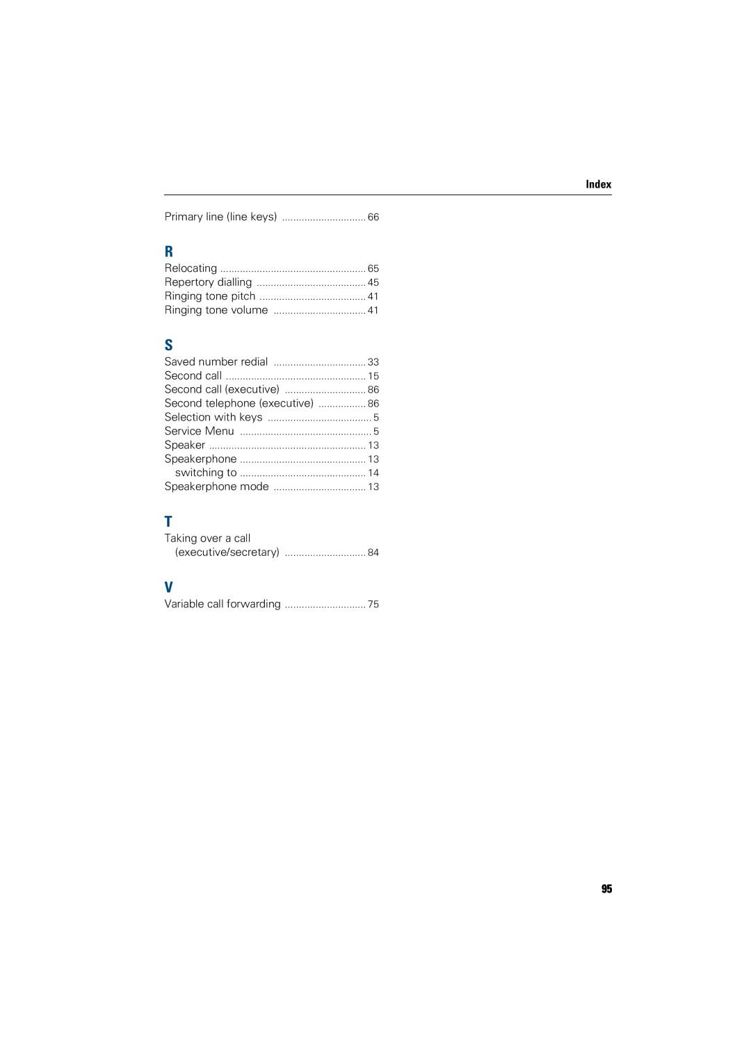 Siemens 300 H operating instructions Second telephone executive 