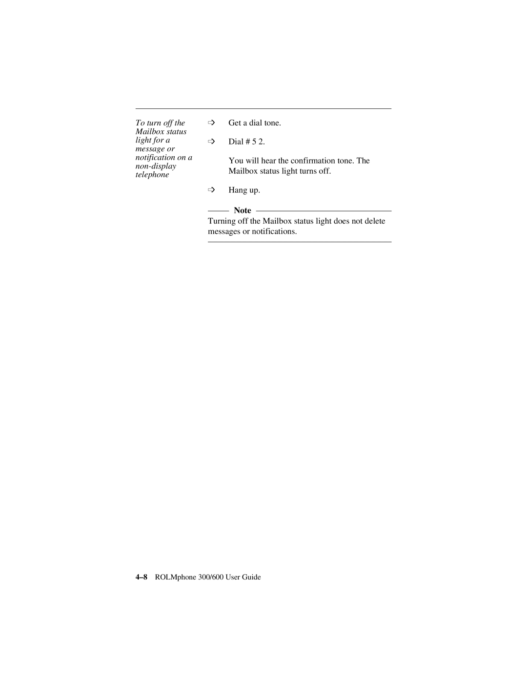 Siemens 300 Series, 600 Series manual 8ROLMphone 300/600 User Guide 