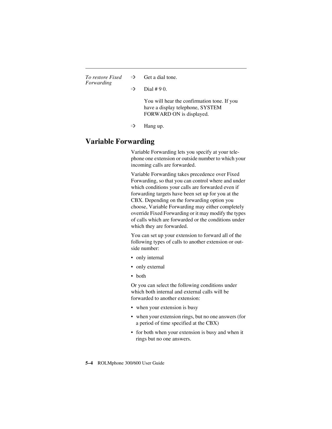 Siemens 300 Series, 600 Series manual Variable Forwarding 