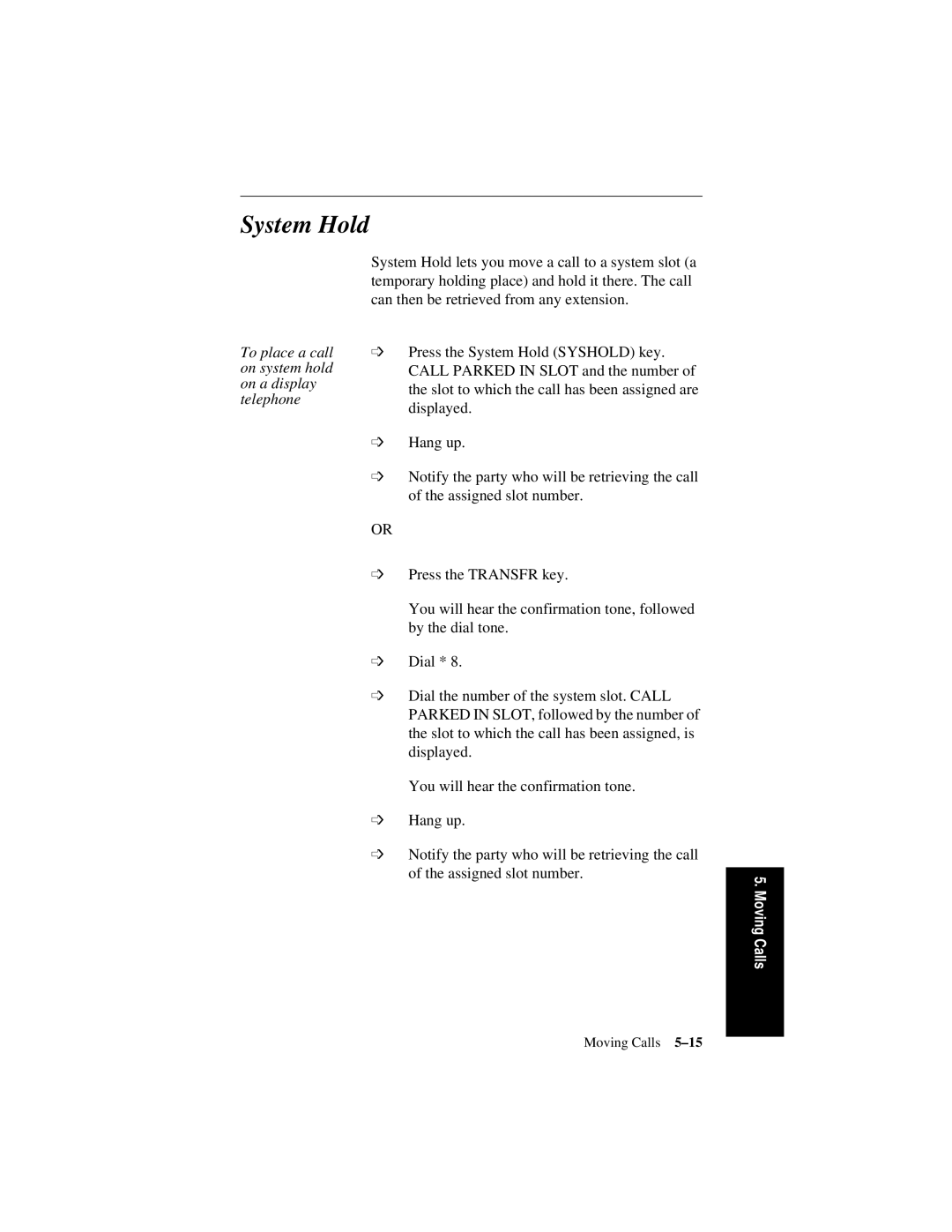 Siemens 600 Series, 300 Series manual System Hold 