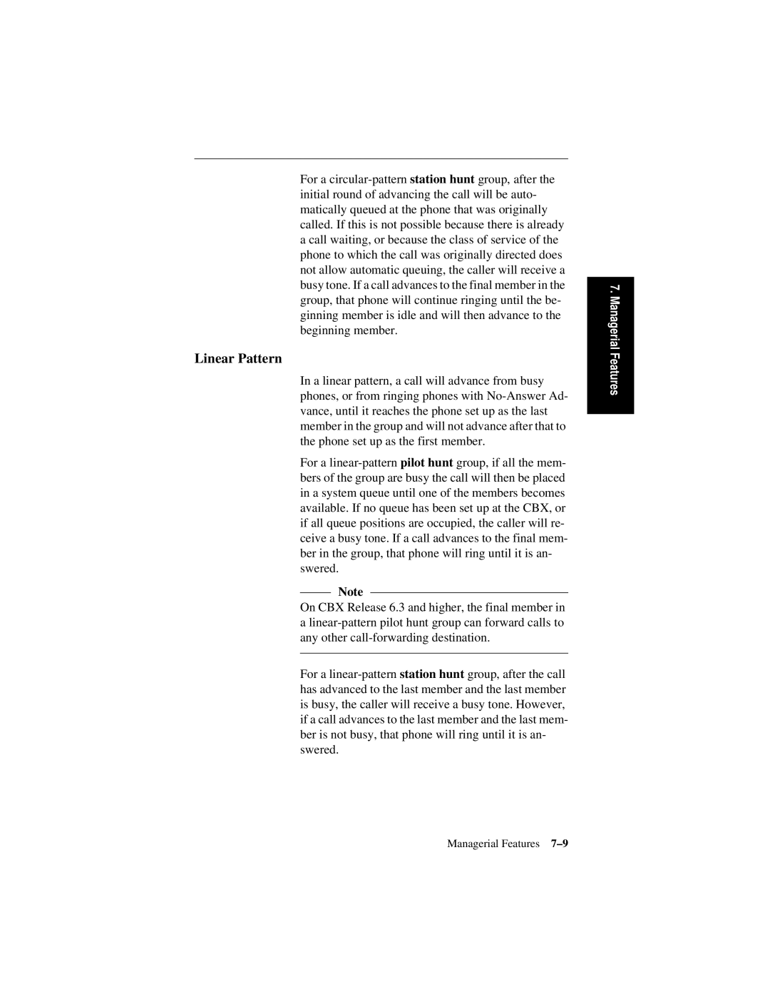 Siemens 600 Series, 300 Series manual Linear Pattern 