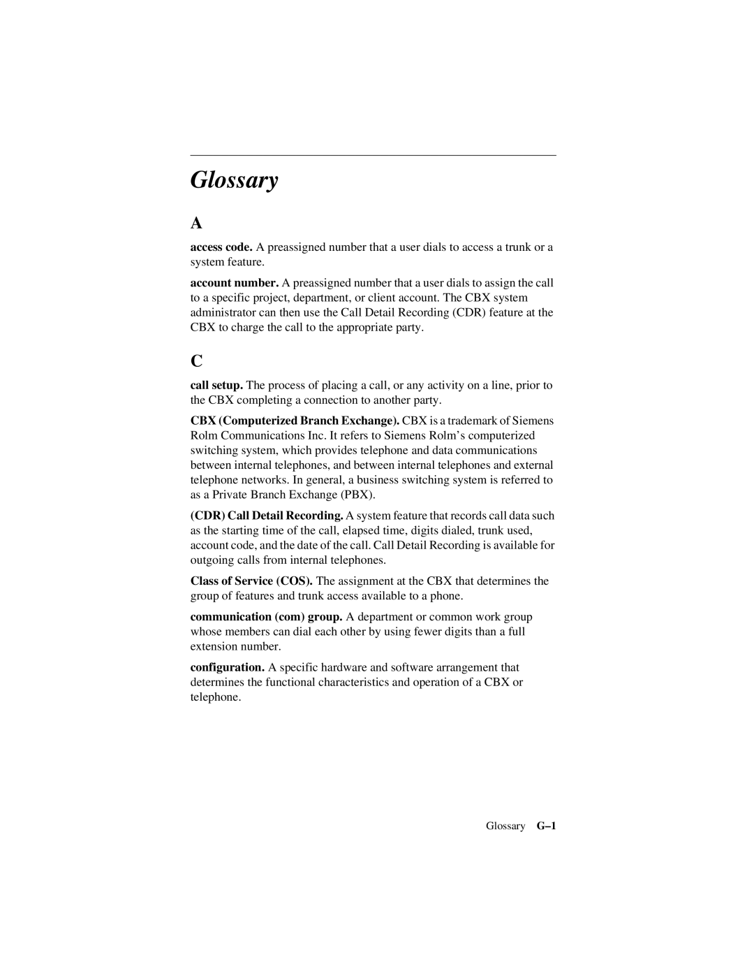 Siemens 600 Series, 300 Series manual Glossary 