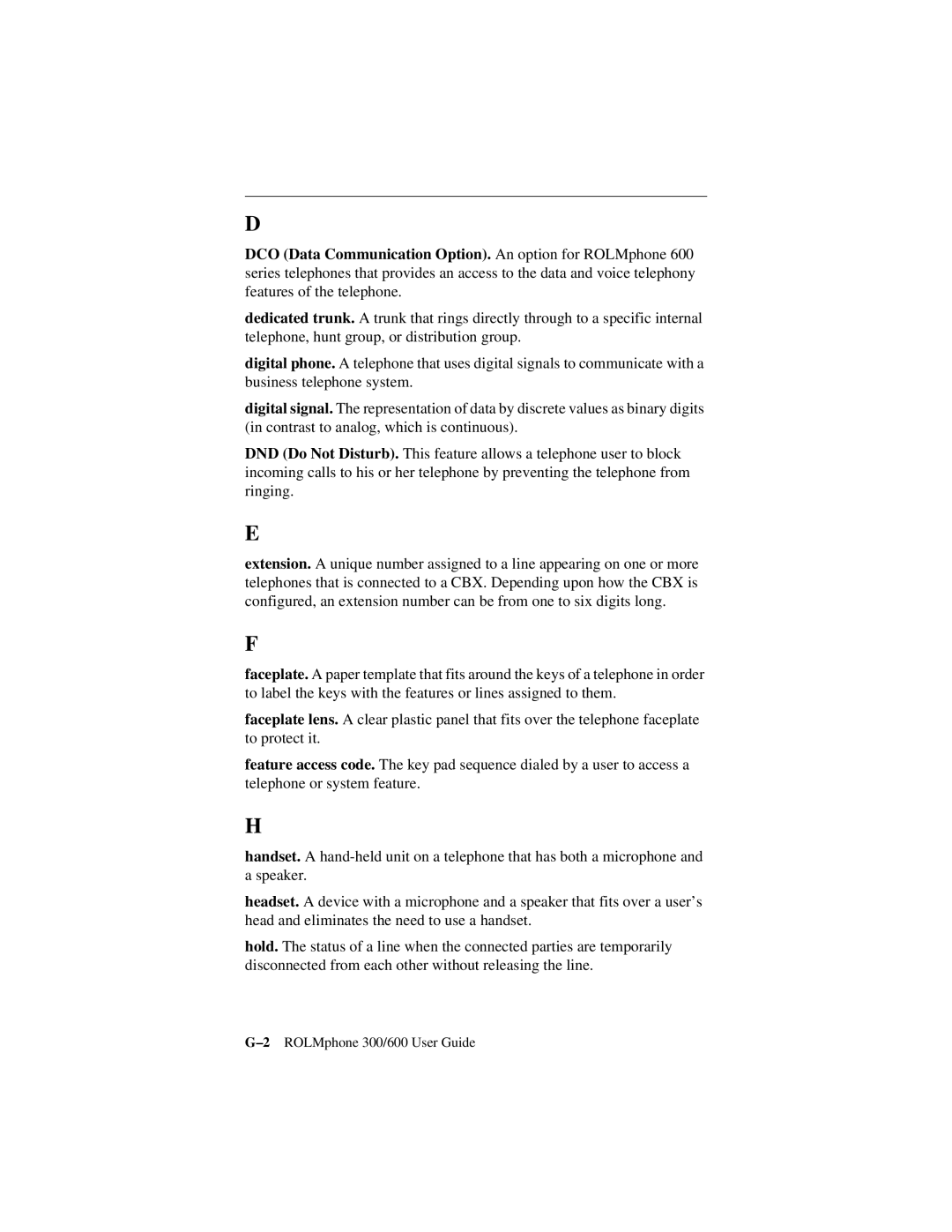 Siemens 300 Series, 600 Series manual 2ROLMphone 300/600 User Guide 