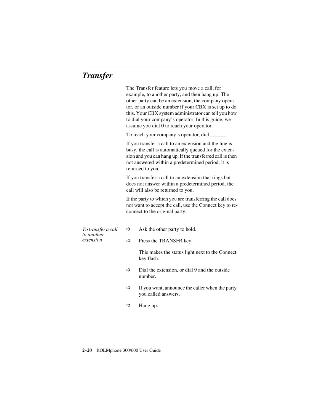 Siemens 300 Series, 600 Series manual Transfer 