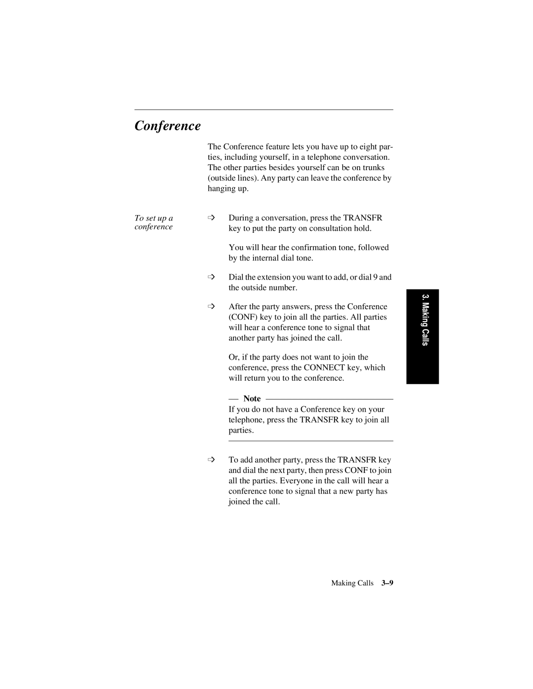 Siemens 600 Series, 300 Series manual Conference 