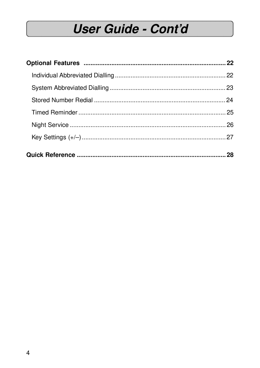 Siemens 300 manual User Guide Cont’d, Individual Abbreviated Dialling 