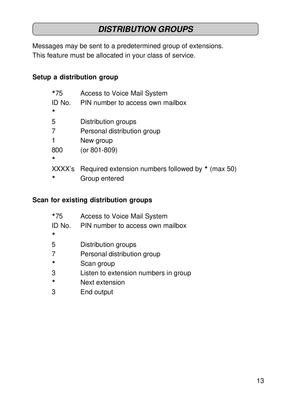 Siemens 300 operating instructions Distribution Groups, Setup a distribution group, Scan for existing distribution groups 