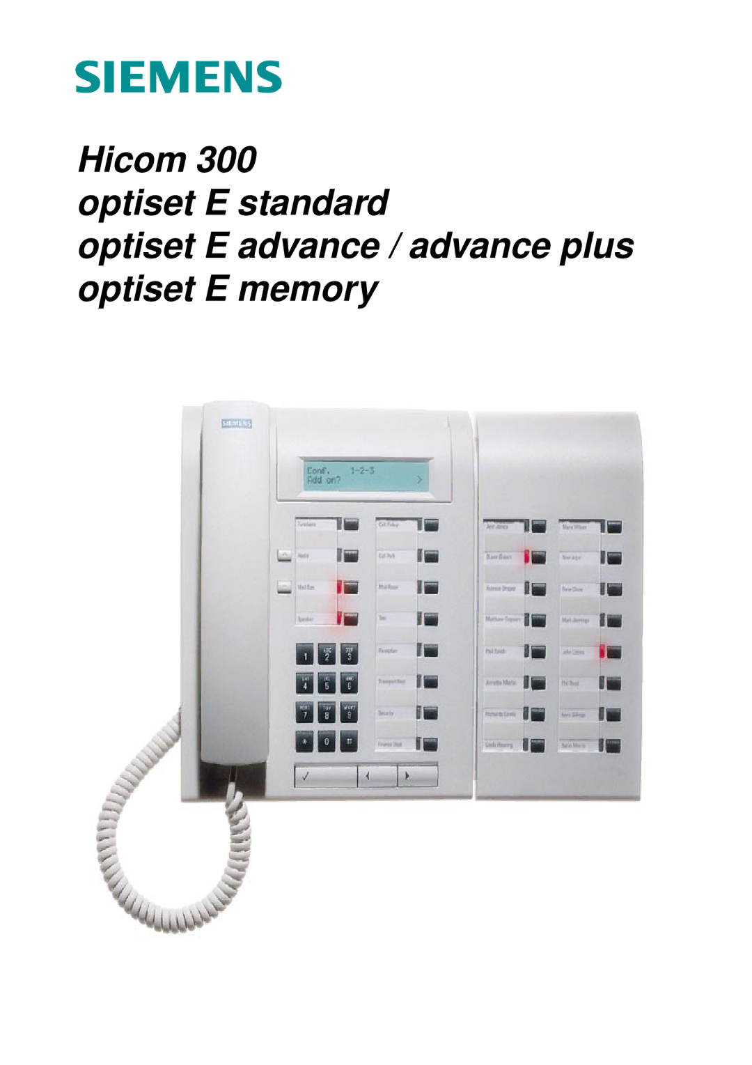 Siemens manual Hicom 300 optiset E basic 