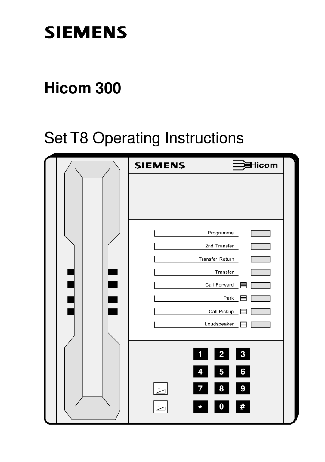 Siemens 300 operating instructions Hicom 