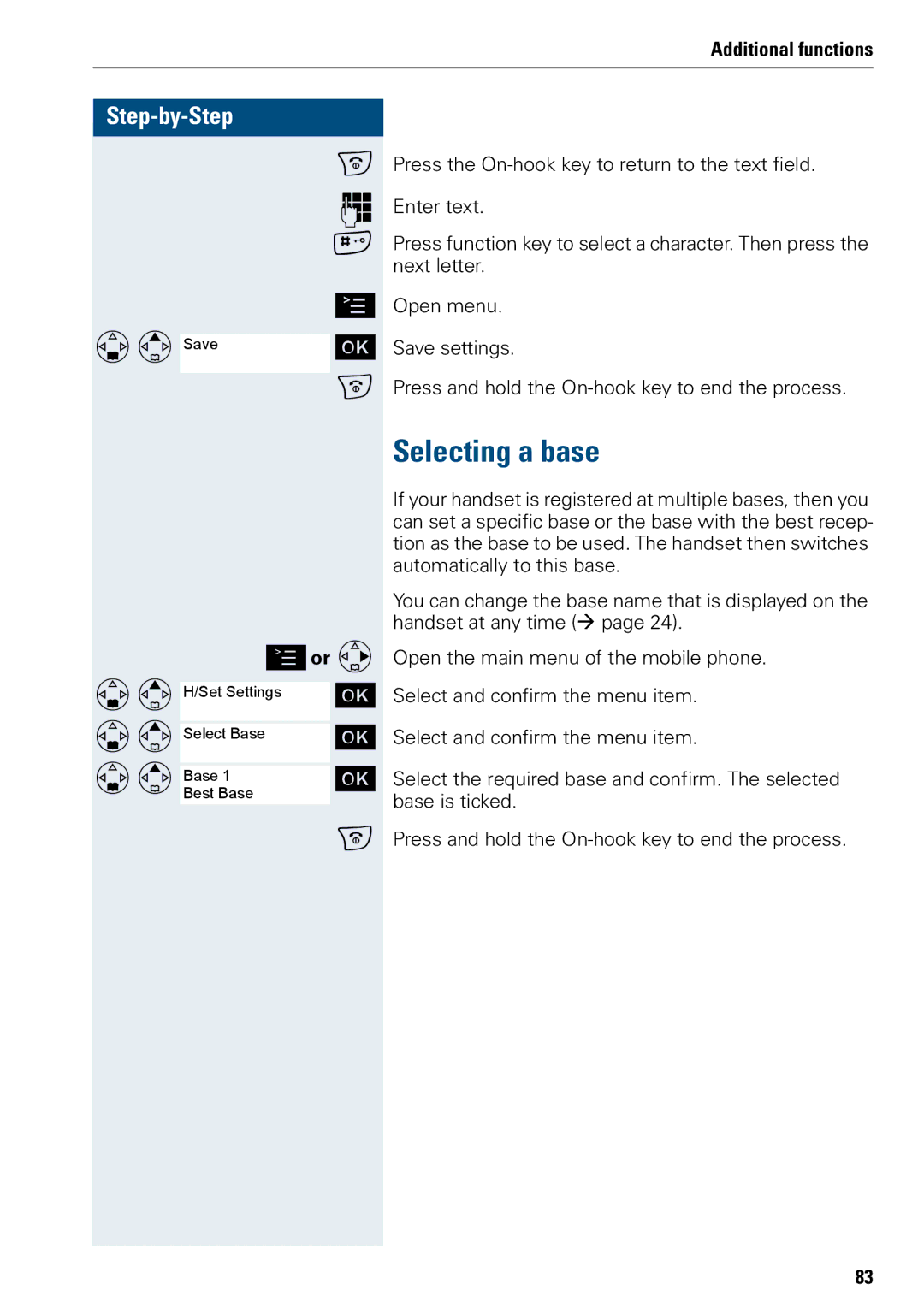 Siemens 3000 V3.0 manual Selecting a base, Or G 