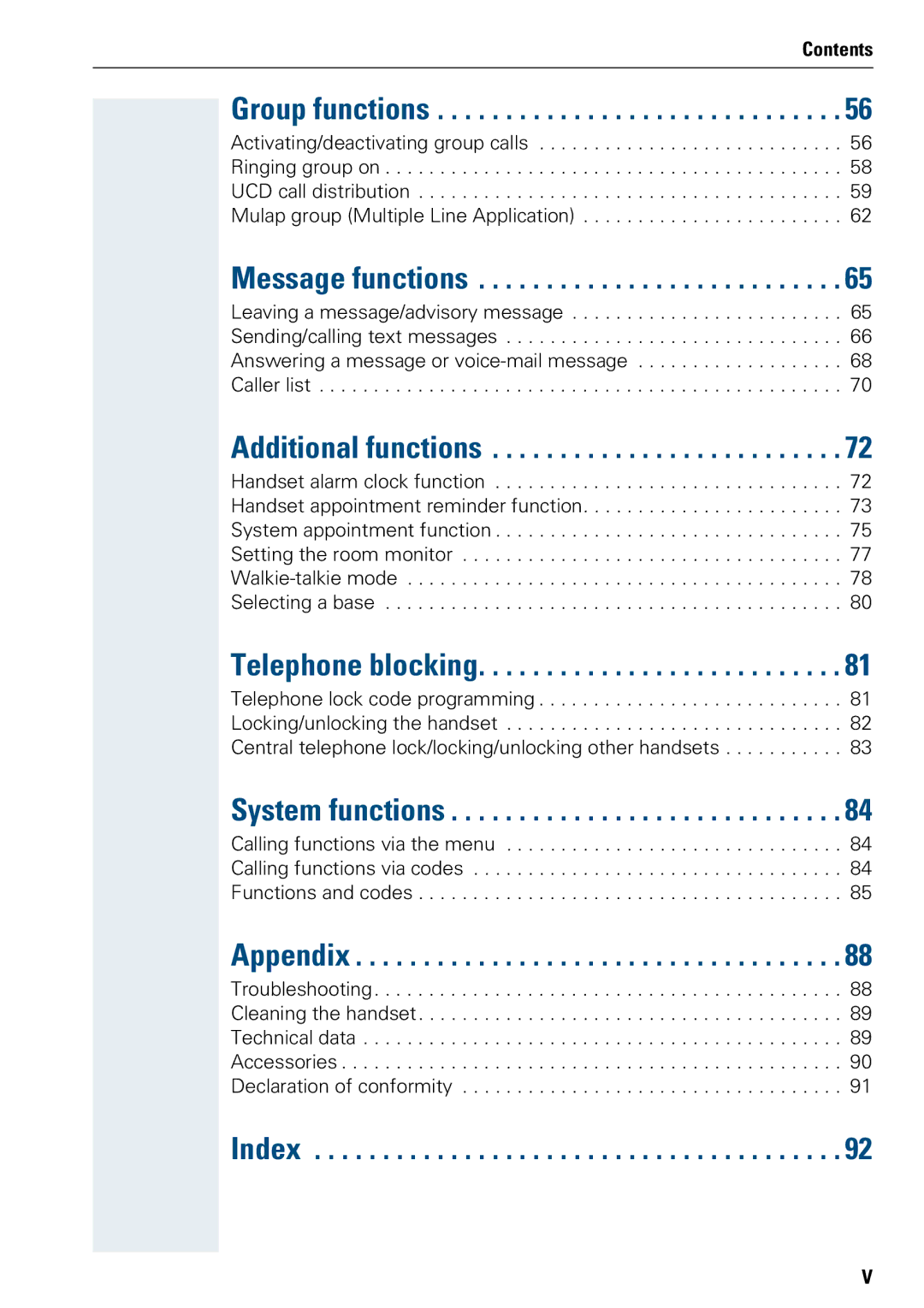 Siemens 3000 operating instructions System functions 